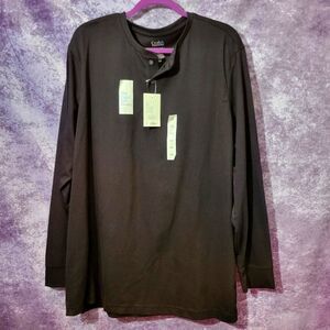 Mens Long Sleeve Black Tee